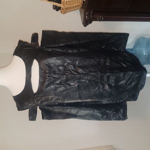 Ashley Stewart faux leather top size 18/20